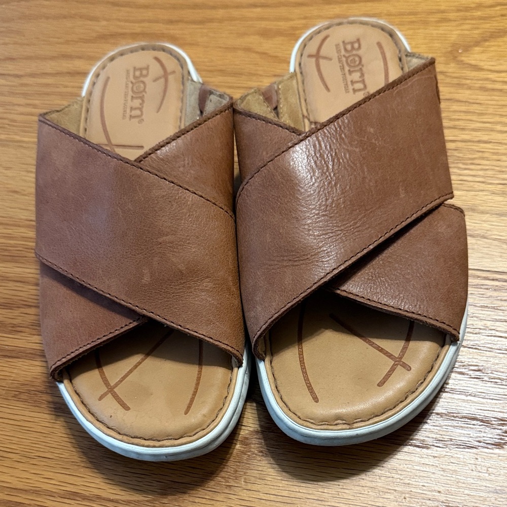 Born Brown Leather Women's Sandals